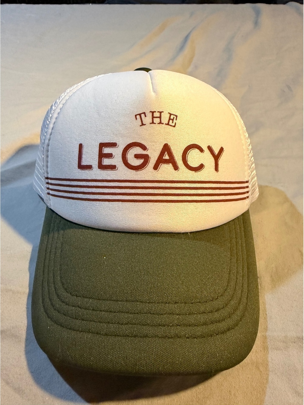 Legacy The Legacy White and Green Mesh Trucker Hat
